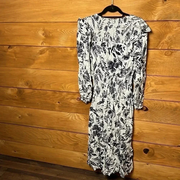 NWT Womens AQUA Blue‎ Multi dress MIDI LONG SLEEVE FLORAL WEDDING CASUAL EVENT - Picture 7 of 8